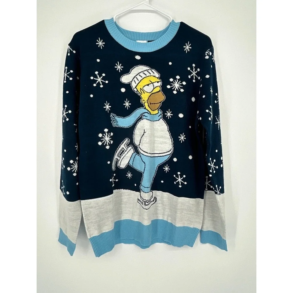 The Simpsons Homer Ugly Christmas Novelty Sweater Mens L Cartooncore Nostalgia
